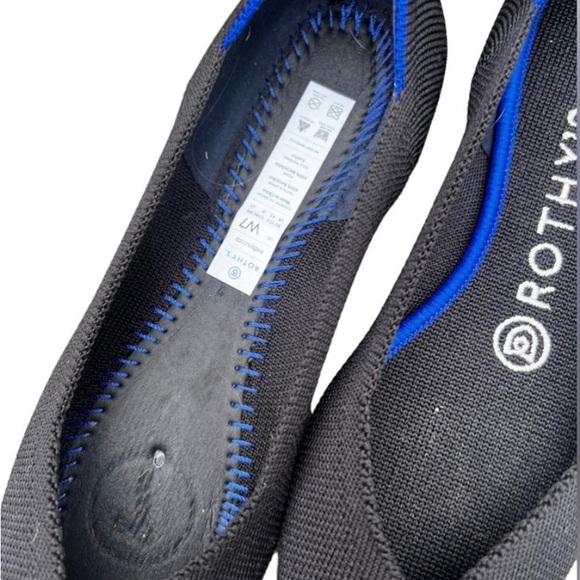 Rothy's The Point Ballet Flat, Black, Women’s 7 (run small) - Picture 2 of 4